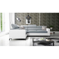 Ecksofa Arco II mit Schlaffunktion - Geflecht, Sawana 72 + Eco-Leder - Perfekte Verbindung von Stil und Komfort