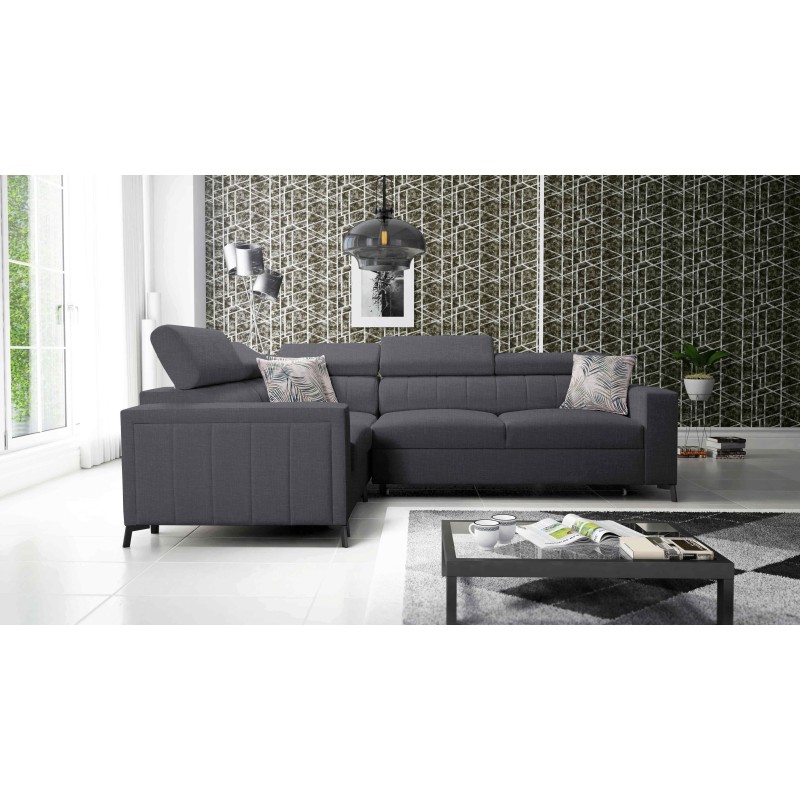 Arco II Corner Sofa with Sleeping Function - Plecionka, Sawana 96 - An Excellent Combination of Style and Comfort
