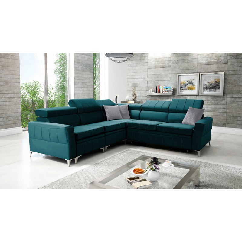 Luxus-Ecksofa Modena IV mit Schlaffunktion – Velvet, Amor velvet 4312