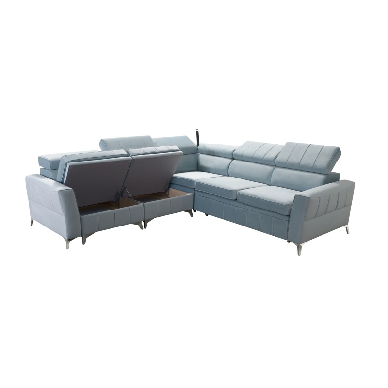 Luksusowy Narożnik Modena IV z funkcją spania – Velvet, Amor velvet 4308 Luksusowy Narożnik Modena IV z funkcją spania – Velvet, Amor velvet 4308