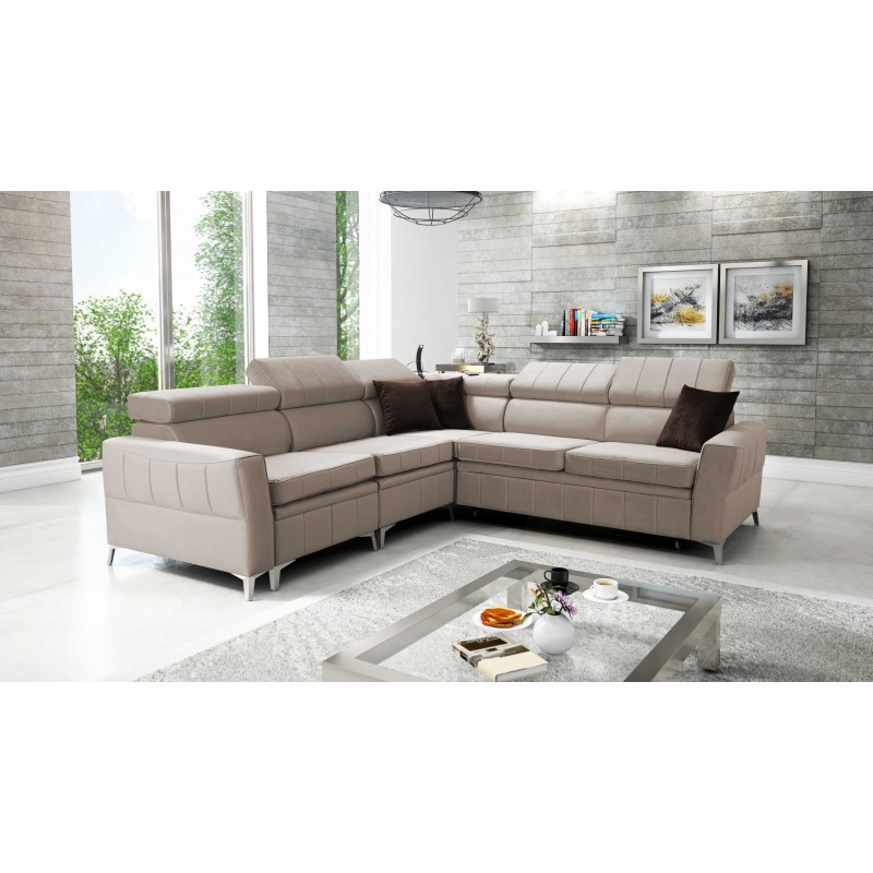 Luxuriöses Ecksofa Modena IV mit Schlaffunktion – Velvet, Amor velvet 4301