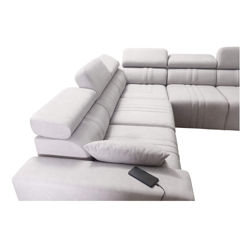 Ecksofa Verona III mit Schlaffunktion im Stoff Velours, Vena 3 – Eleganz und Funktionalität in einem Möbelstück Ecksofa Verona III mit Schlaffunktion im Stoff Velours, Vena 3 – Eleganz und Funktionalität in einem Möbelstück