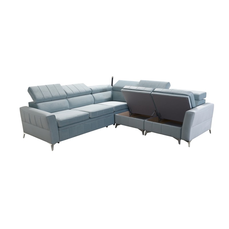 Luksusowy Narożnik Modena IV z funkcją spania – Velvet, Amor velvet 4312 Luksusowy Narożnik Modena IV z funkcją spania – Velvet, Amor velvet 4312