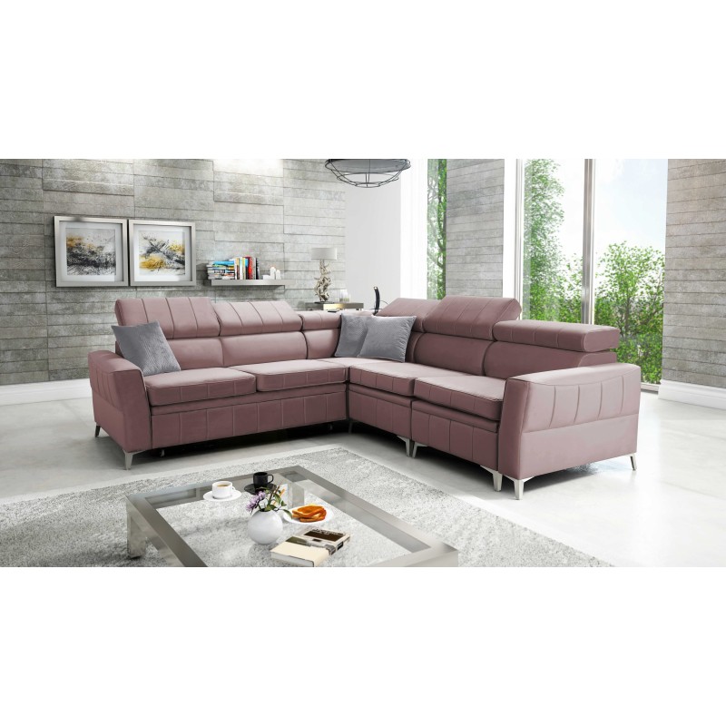 Luxus-Ecksofa Modena IV mit Schlaffunktion – Velvet, Amor Velvet 4308