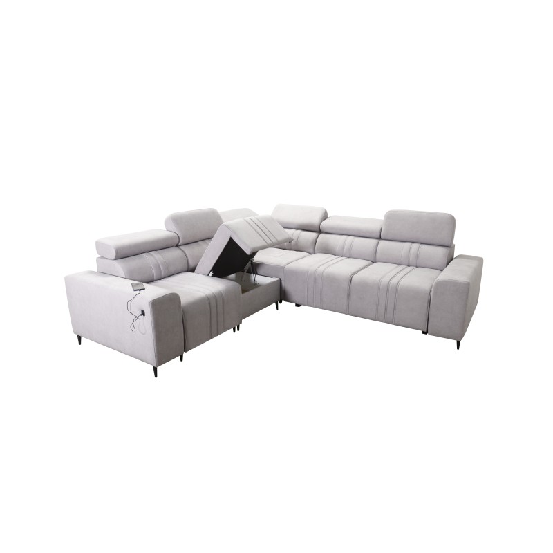 Ecksofa Verona III mit Schlaffunktion im Stoff Velours, Vena 3 – Eleganz und Funktionalität in einem Möbelstück Ecksofa Verona III mit Schlaffunktion im Stoff Velours, Vena 3 – Eleganz und Funktionalität in einem Möbelstück
