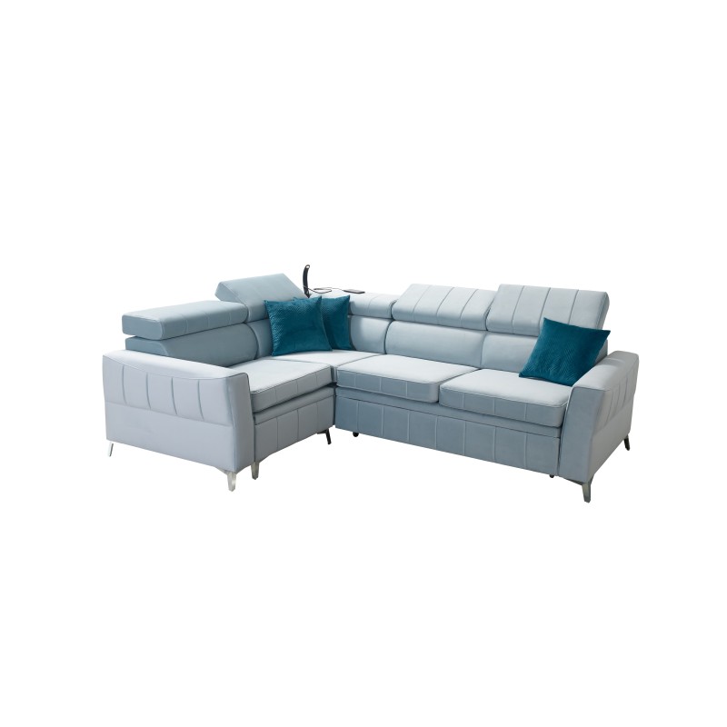 Narożnik Modena II z funkcją spania w tkaninie Velvet, Amor velvet 4309 | Idealne połączenie stylu i funkcjonalności Narożnik Modena II z funkcją spania w tkaninie Velvet, Amor velvet 4309 | Idealne połączenie stylu i funkcjonalności