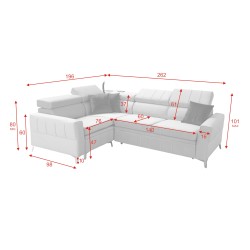 Narożnik Modena II z funkcją spania w tkaninie Velvet, Amor velvet 4309 | Idealne połączenie stylu i funkcjonalności Narożnik Modena II z funkcją spania w tkaninie Velvet, Amor velvet 4309 | Idealne połączenie stylu i funkcjonalności