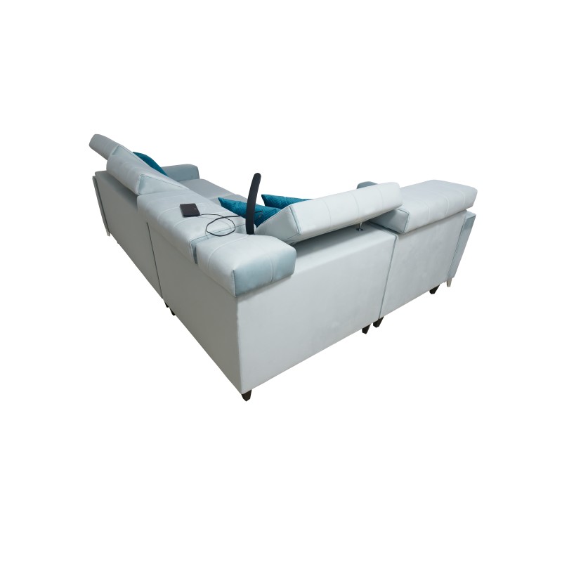 Narożnik Modena II z funkcją spania w tkaninie Velvet, Amor velvet 4309 | Idealne połączenie stylu i funkcjonalności Narożnik Modena II z funkcją spania w tkaninie Velvet, Amor velvet 4309 | Idealne połączenie stylu i funkcjonalności