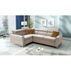 Кутовий диван Modena II з функцією сну в тканині Velvet, Amor velvet 4303 | Ідеальне поєднання стилю та функціональності