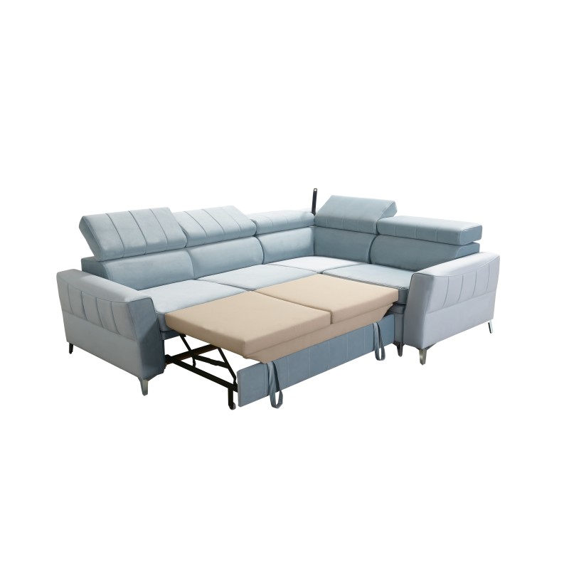 Narożnik Modena II z funkcją spania w tkaninie Velvet, Amor velvet 4303 | Idealne połączenie stylu i funkcjonalności Narożnik Modena II z funkcją spania w tkaninie Velvet, Amor velvet 4303 | Idealne połączenie stylu i funkcjonalności