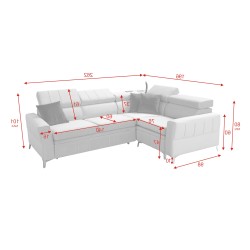 Narożnik Modena II z funkcją spania w tkaninie Velvet, Amor velvet 4303 | Idealne połączenie stylu i funkcjonalności Narożnik Modena II z funkcją spania w tkaninie Velvet, Amor velvet 4303 | Idealne połączenie stylu i funkcjonalności