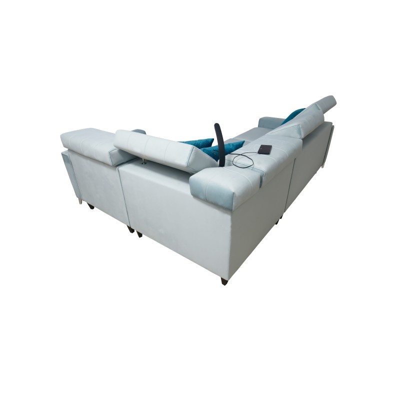 Narożnik Modena II z funkcją spania w tkaninie Velvet, Amor velvet 4303 | Idealne połączenie stylu i funkcjonalności Narożnik Modena II z funkcją spania w tkaninie Velvet, Amor velvet 4303 | Idealne połączenie stylu i funkcjonalności