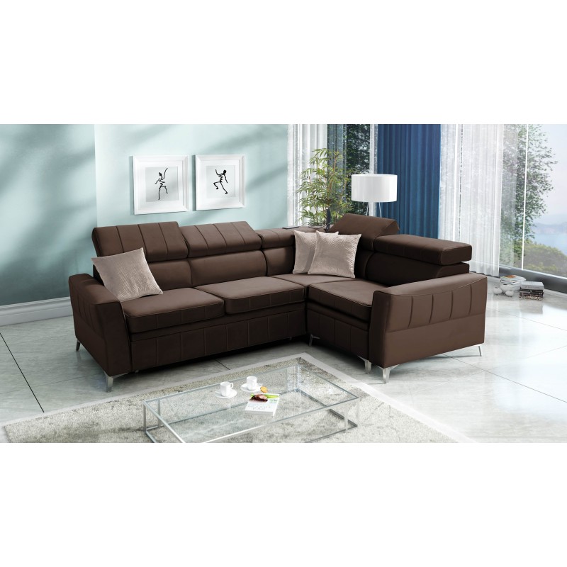 Ecksofa Modena II mit Schlaffunktion im Stoff Velvet, Amor Velvet 4301 | Perfekte Kombination aus Stil und Funktionalität