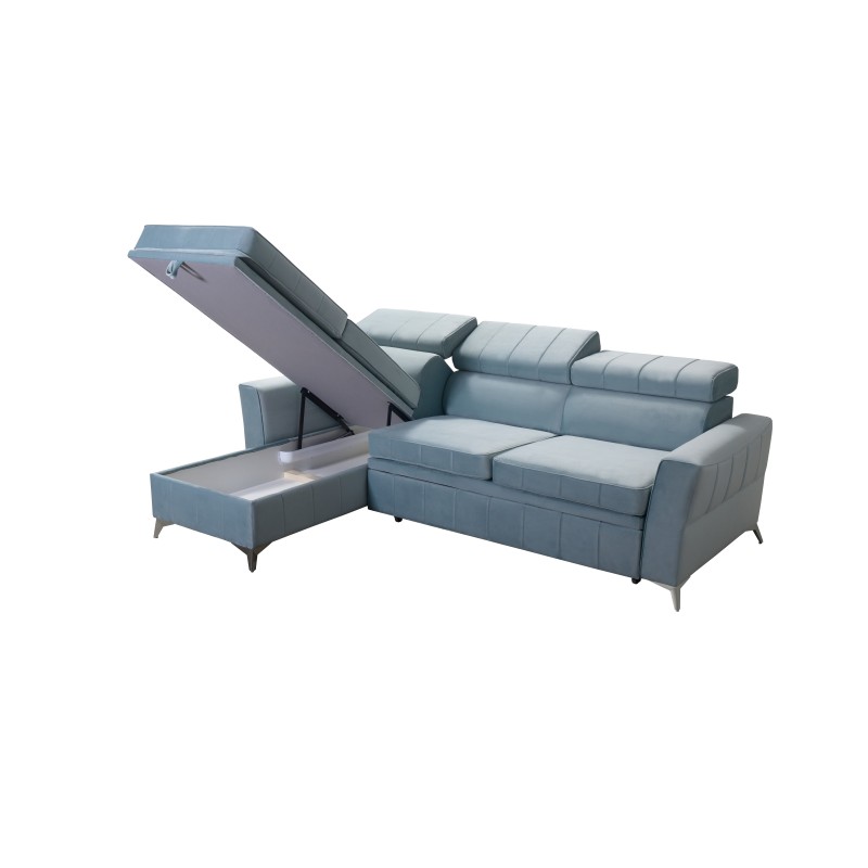 Modena I Corner Sofa with Sleeping Function - Velvet, Amor Velvet 4308 | Your Place of Comfort Modena I Corner Sofa with Sleeping Function - Velvet, Amor Velvet 4308 | Your Place of Comfort