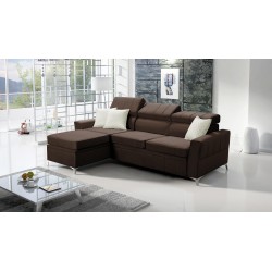 Ecksofa Modena I mit Schlaffunktion - Samt, Amor Samt 4301 | Ihr Komfortbereich