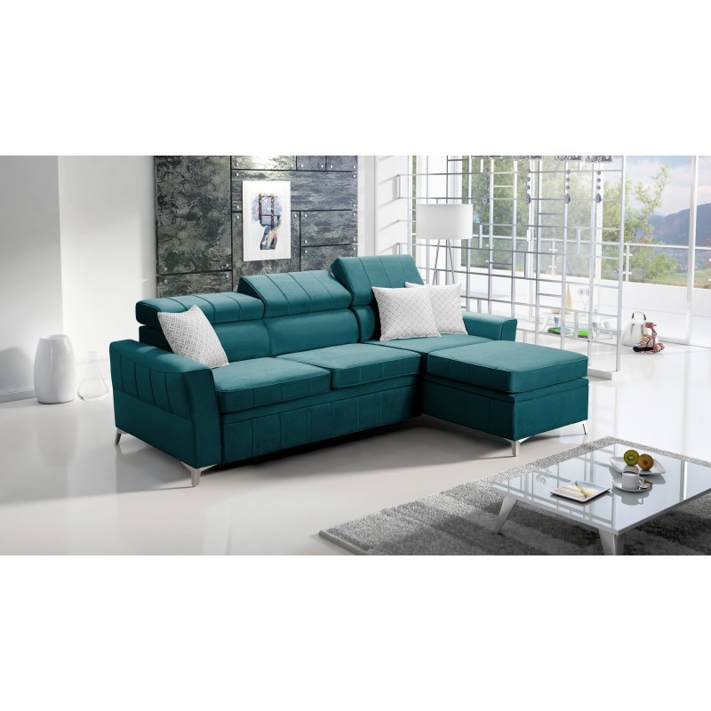 Кутовий диван Modena I з функцією сну - Velvet, Amor velvet 4312 | Ваше місце комфорту