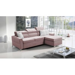 Ecksofa Modena I mit Schlaffunktion - Samt, Amor Samt 4308 | Ihr Komfortplatz