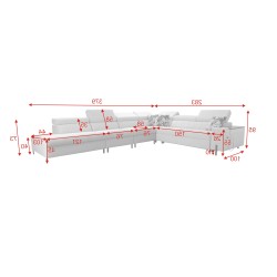 Ecksofa Zetta IX mit Schlaffunktion und Bar - Velvet, Jaguar 2162 | Luxuriöses und funktionales Möbelstück Ecksofa Zetta IX mit Schlaffunktion und Bar - Velvet, Jaguar 2162 | Luxuriöses und funktionales Möbelstück