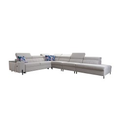 Zetta IX Corner Sofa with Sleeping Function and Bar - Velvet, Jaguar 2162 | Luxurious and Functional Furniture Zetta IX Corner Sofa with Sleeping Function and Bar - Velvet, Jaguar 2162 | Luxurious and Functional Furniture