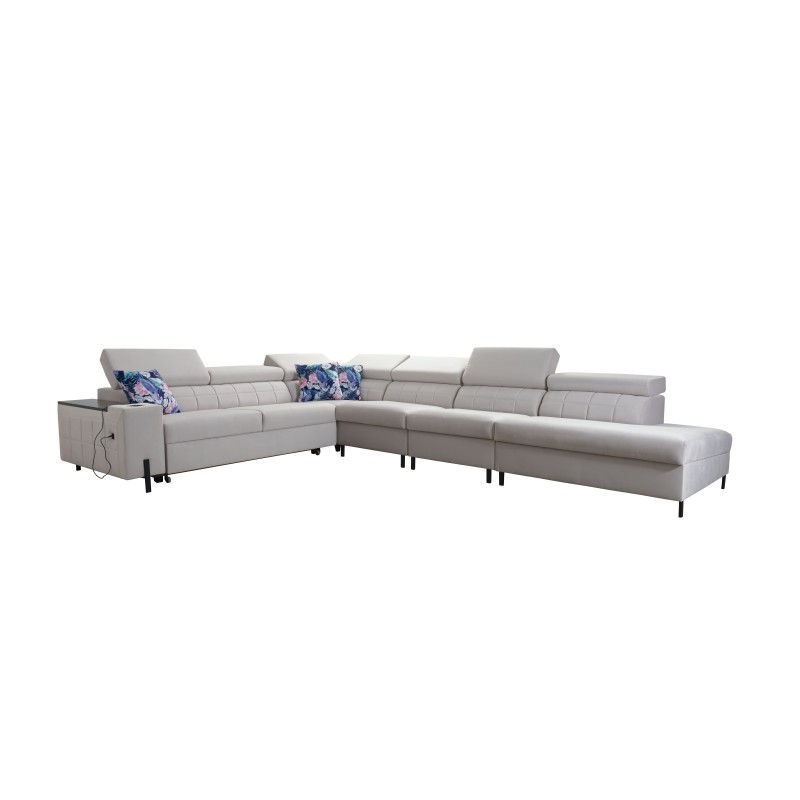 Zetta IX Corner Sofa with Sleeping Function and Bar - Velvet, Jaguar 2162 | Luxurious and Functional Furniture Zetta IX Corner Sofa with Sleeping Function and Bar - Velvet, Jaguar 2162 | Luxurious and Functional Furniture