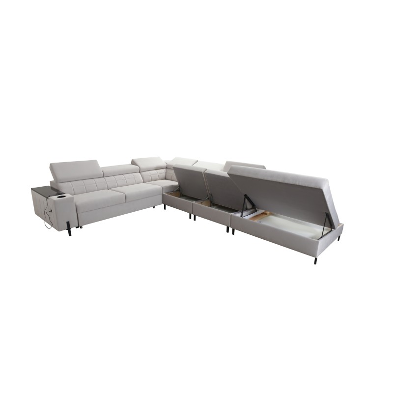 Ecksofa Zetta IX mit Schlaffunktion und Bar - Velvet, Jaguar 2162 | Luxuriöses und funktionales Möbelstück Ecksofa Zetta IX mit Schlaffunktion und Bar - Velvet, Jaguar 2162 | Luxuriöses und funktionales Möbelstück