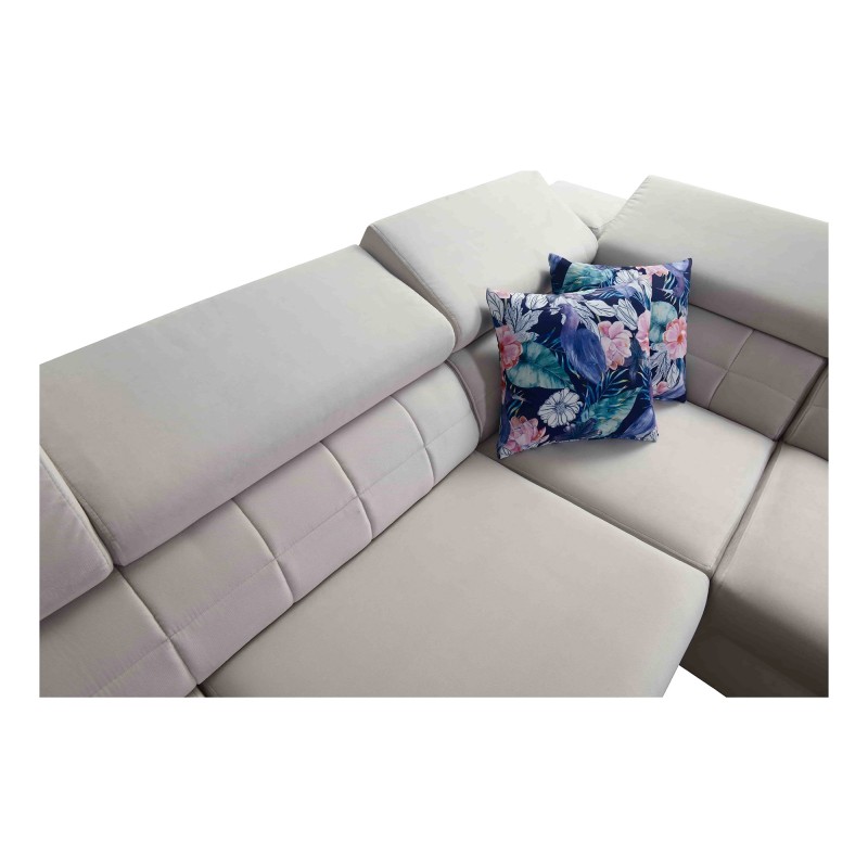 Zetta IX Corner Sofa with Sleeping Function and Bar - Velvet, Jaguar 2162 | Luxurious and Functional Furniture Zetta IX Corner Sofa with Sleeping Function and Bar - Velvet, Jaguar 2162 | Luxurious and Functional Furniture