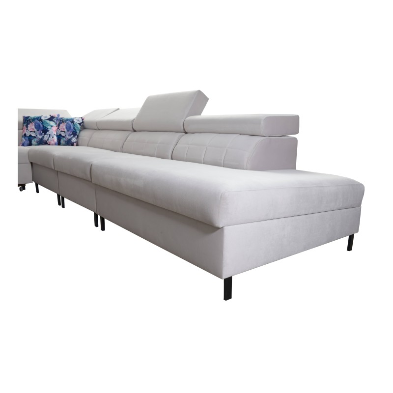 Zetta IX Corner Sofa with Sleeping Function and Bar - Velvet, Jaguar 2162 | Luxurious and Functional Furniture Zetta IX Corner Sofa with Sleeping Function and Bar - Velvet, Jaguar 2162 | Luxurious and Functional Furniture