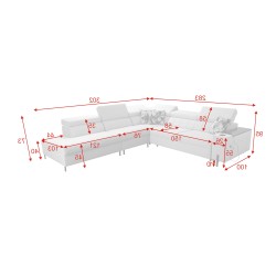 Zetta VIII Corner Sofa with Velvet, Jaguar 2162 - Elegance, Comfort, and Functionality Zetta VIII Corner Sofa with Velvet, Jaguar 2162 - Elegance, Comfort, and Functionality
