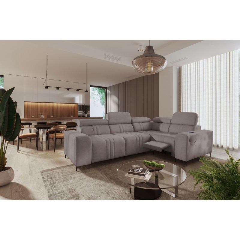 Narożnik Verona II Mix z funkcją spania i relax manualna | Twoja oaza komfortu Narożnik Verona II Mix z funkcją spania i relax manualna | Twoja oaza komfortu
