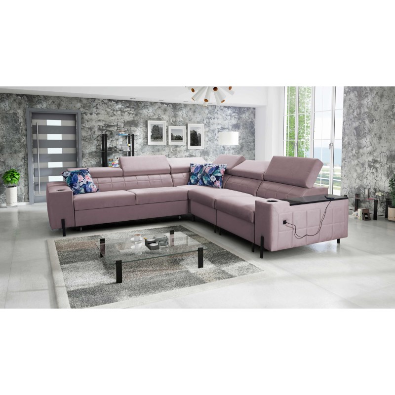 Zetta IV Ecksofa aus Samt, Jaguar 2171 - Luxus und Komfort in Ihrer Reichweite