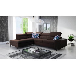 Ecksofa Zetta III mit Schlaffunktion und USB-Anschluss - Samt, Jaguar 2180