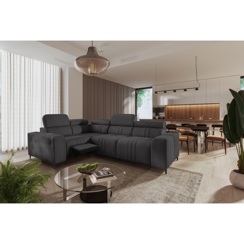 Narożnik Verona II Mix z funkcją spania i relax manualna | Twoja oaza komfortu Narożnik Verona II Mix z funkcją spania i relax manualna | Twoja oaza komfortu