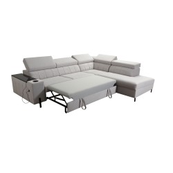 Zetta III corner sofa with sleeping function and USB port - Velvet, Jaguar 2183 Zetta III corner sofa with sleeping function and USB port - Velvet, Jaguar 2183