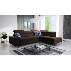 Ecksofa Zetta III mit Schlaffunktion und USB-Anschluss - Samt, Jaguar 2180