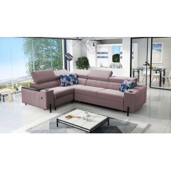 Ecksofa Zetta II mit Schlaffunktion, Bar, Bettkasten und USB-Anschluss - Velvet, Jaguar 2171
