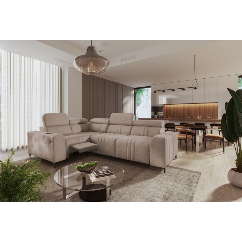 Narożnik Verona II Mix z funkcją spania i relax manualna | Twoja oaza komfortu Narożnik Verona II Mix z funkcją spania i relax manualna | Twoja oaza komfortu