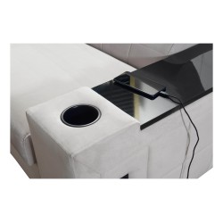Narożnik Zetta II z funkcją spania, barem, pojemnikem na pościel i portem usb - Velvet, Jaguar 2176 Narożnik Zetta II z funkcją spania, barem, pojemnikem na pościel i portem usb - Velvet, Jaguar 2176