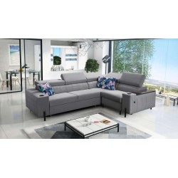 Ecksofa Zetta II mit Schlaffunktion, Bar, Bettkasten und USB-Anschluss - Velvet, Jaguar 2167