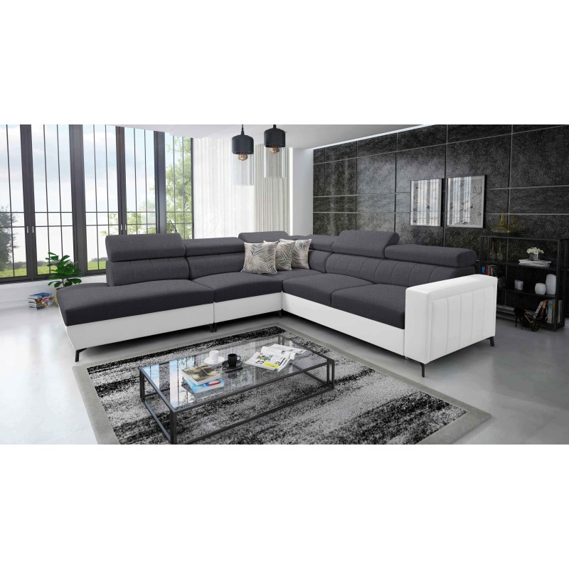 Arco VIII Ecksofa mit Schlaffunktion, verstellbare Kopfstützen tka