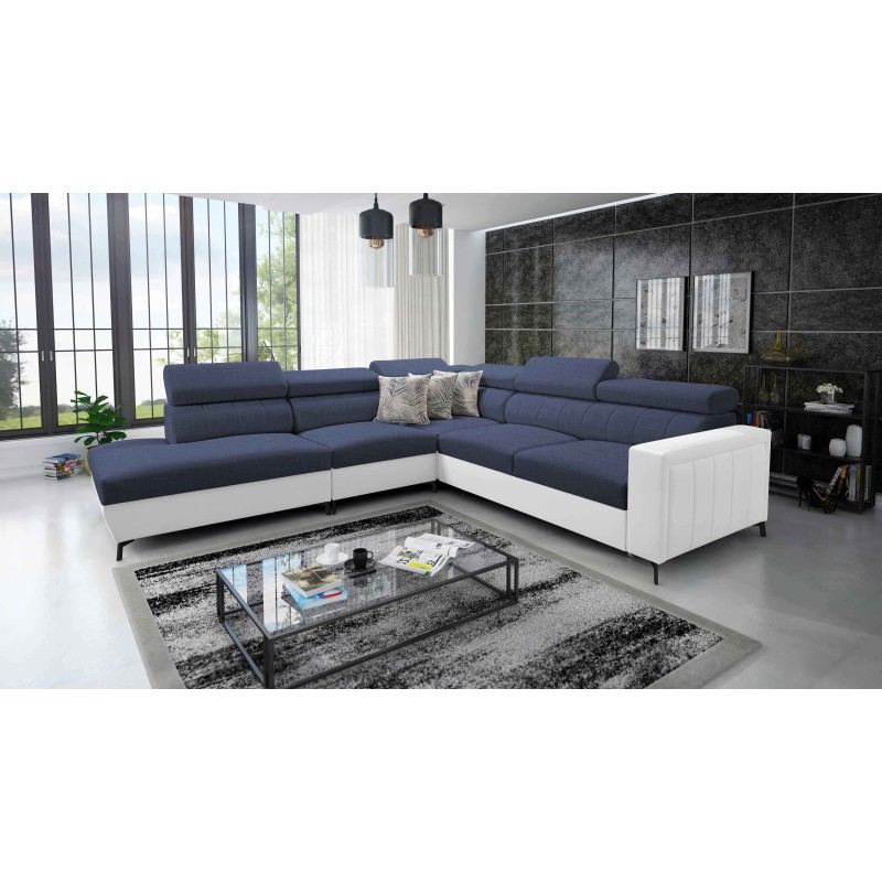 Arco VIII Ecksofa mit Schlaffunktion, verstellbare Kopfstützen tka