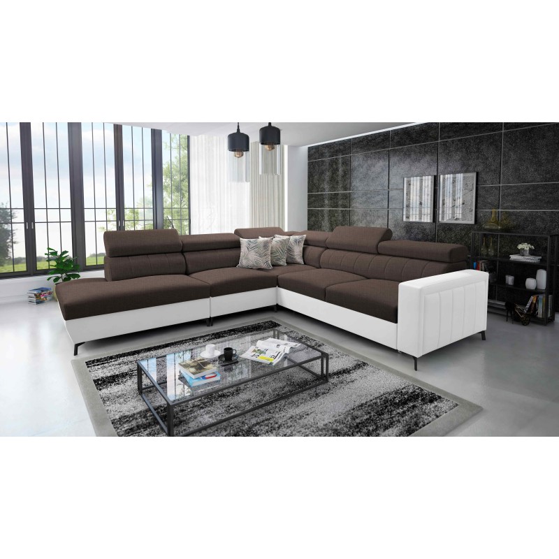 Arco VIII Ecksofa mit Schlaffunktion, verstellbare Kopfstützen tka