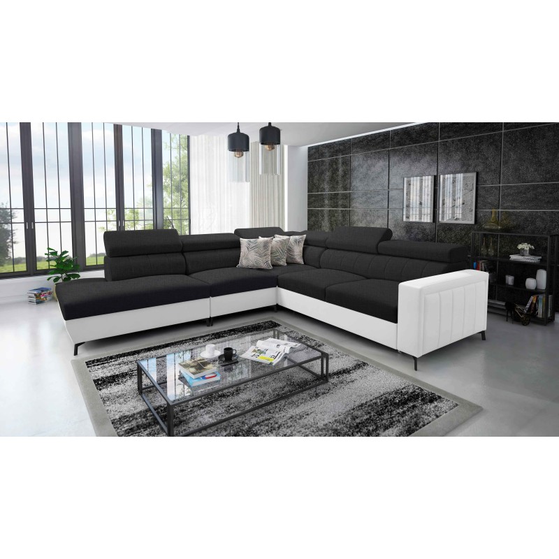 Arco VIII Ecksofa mit Schlaffunktion, verstellbare Kopfstützen tka