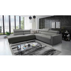 Arco VIII Ecksofa mit Schlaffunktion, verstellbare Kopfstützen tka