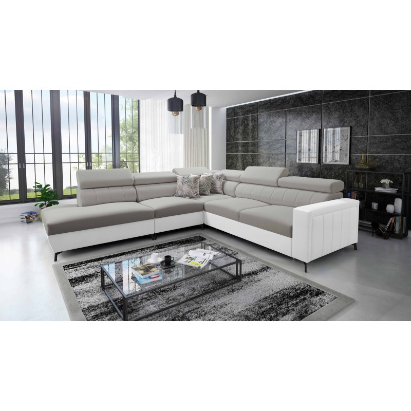 Arco VIII Ecksofa mit Schlaffunktion, verstellbare Kopfstützen tka