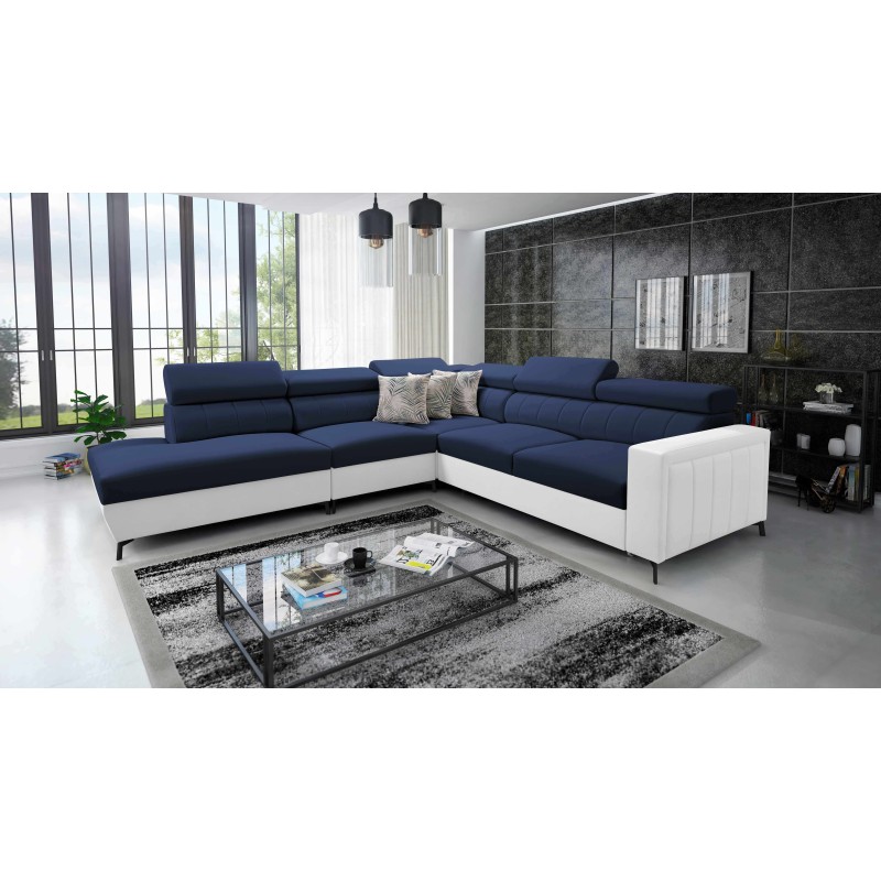 Arco VIII Ecksofa mit Schlaffunktion, verstellbare Kopfstützen tka