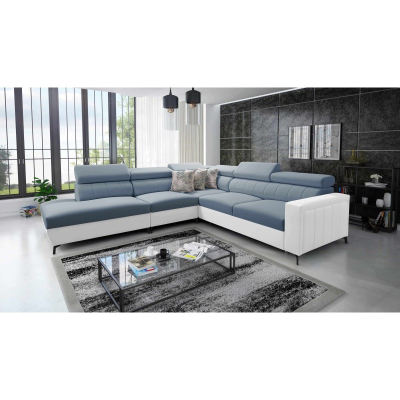 Arco VIII Ecksofa mit Schlaffunktion, verstellbare Kopfstützen tka
