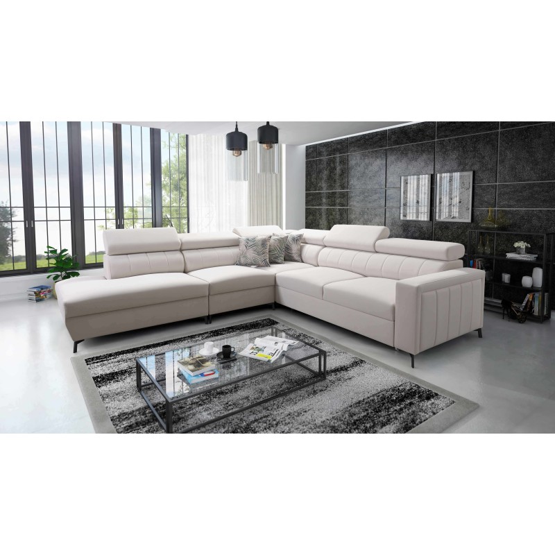Arco VIII Ecksofa mit Schlaffunktion, verstellbare Kopfstützen tka