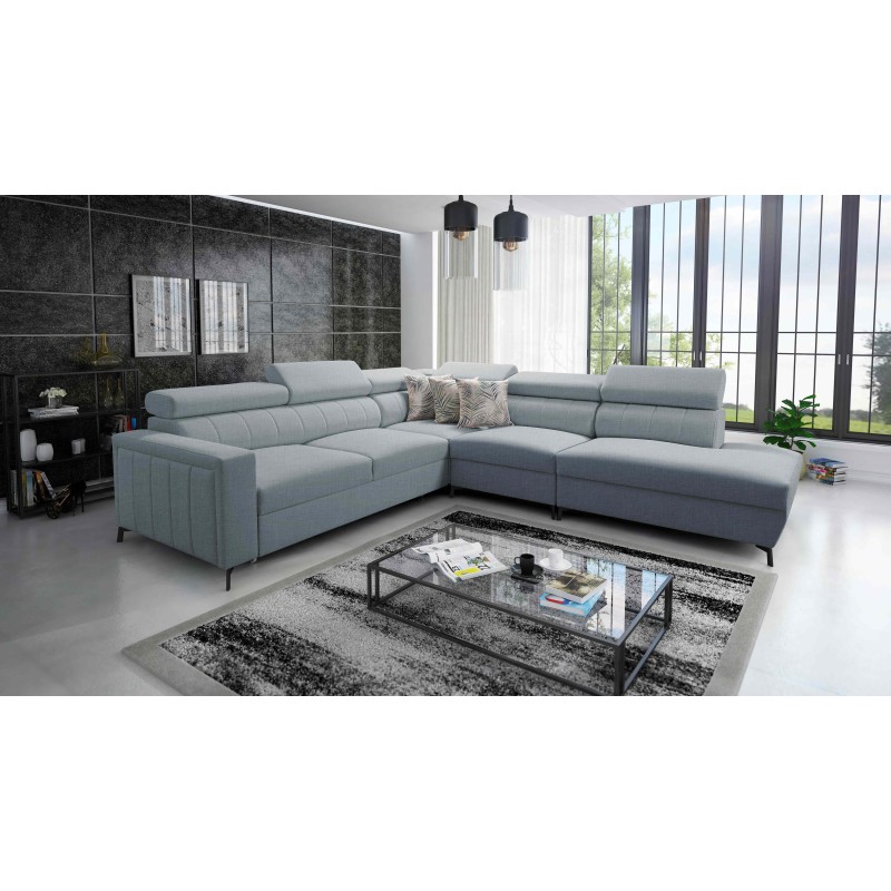 Arco VIII Ecksofa mit Schlaffunktion, verstellbare Kopfstützen tka