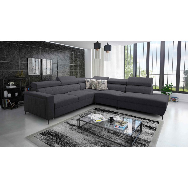 Arco VIII Ecksofa mit Schlaffunktion, verstellbare Kopfstützen tka