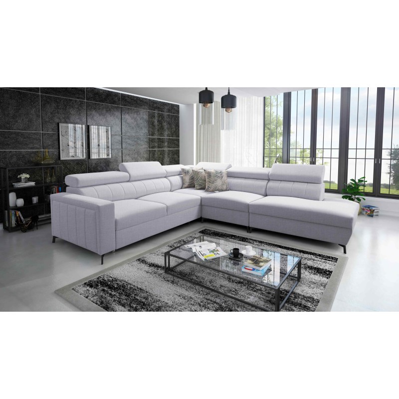 Arco VIII Ecksofa mit Schlaffunktion, verstellbare Kopfstützen tka